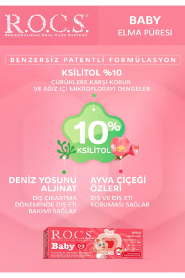 Rocs Baby Elma Püresi Tadında 0-3 Yaş Diş Macunu 45 gr - 5