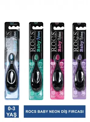 Rocs Baby Neon 0-3 Yaş Diş Fırçası - ROCS