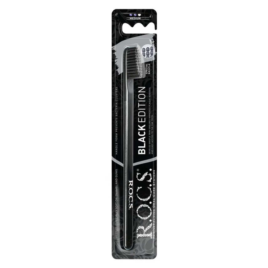 ROCS Black Edition Diş Fırçası Medium - 1