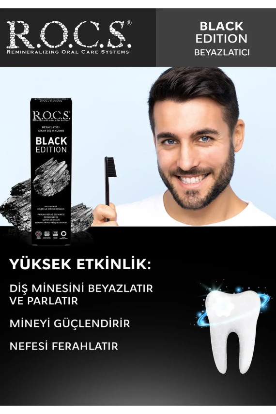 Rocs Black Edition Diş Macunu 60 ml - 5