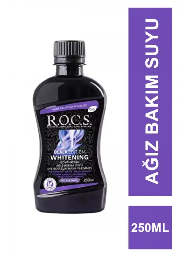 Rocs Black Edition Whitening Ağız Bakım Suyu 250 ml - 1
