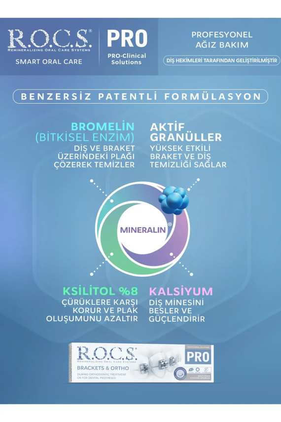 Rocs Brackets & Ortho Pro Özel Diş Macunu 60ml - 4