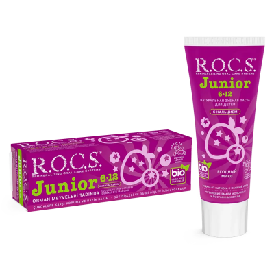 ROCS Junior 6-12 Yaş Diş Macunu - Orman Meyveleri Tadında 60 ml - 1
