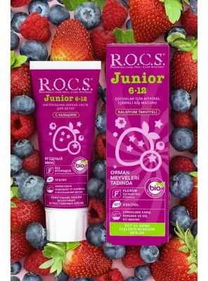 ROCS Junior 6-12 Yaş Diş Macunu - Orman Meyveleri Tadında 60 ml - ROCS