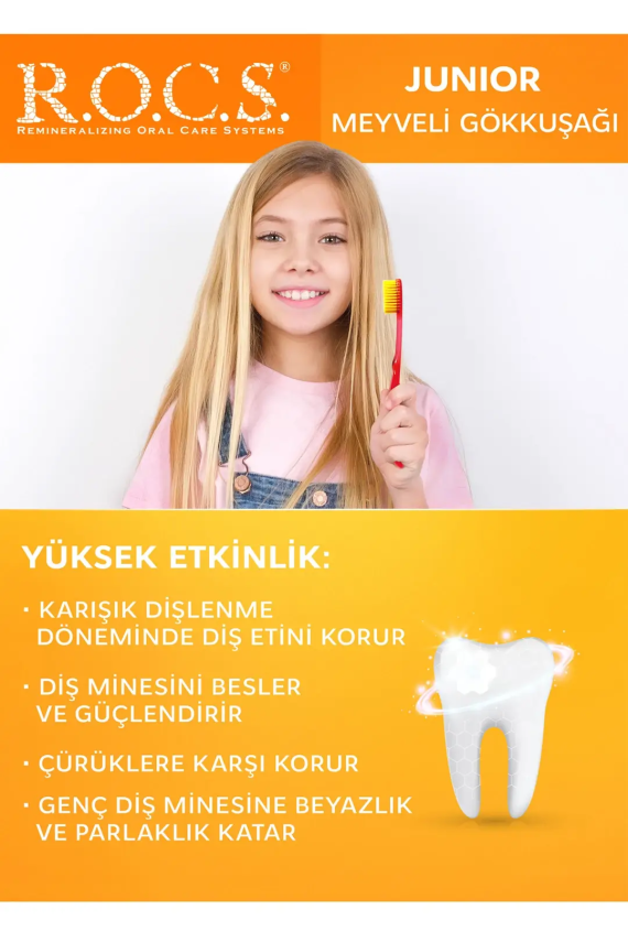 Rocs Junior 6-12 Yaş Meyveli Gökkuşağı Diş Macunu 60 ml - 4