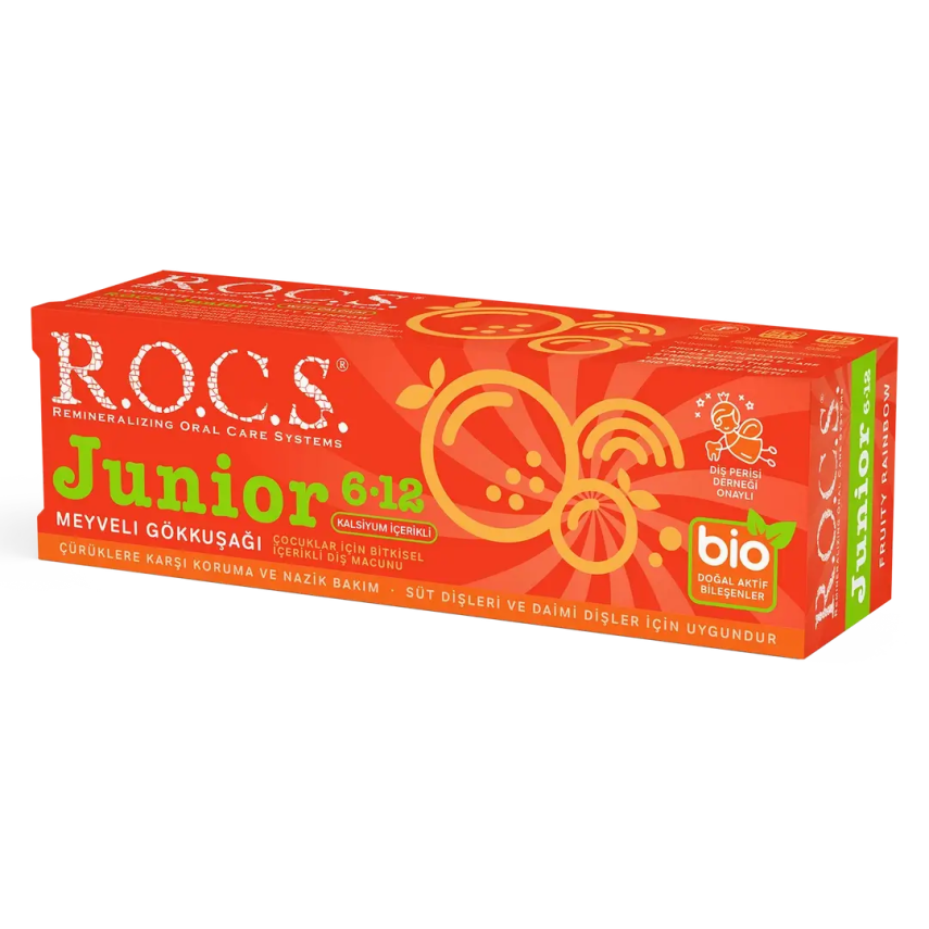 Rocs Junior 6-12 Yaş Meyveli Gökkuşağı Diş Macunu 60 ml - 2