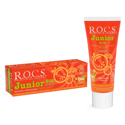 Rocs Junior 6-12 Yaş Meyveli Gökkuşağı Diş Macunu 60 ml - 1