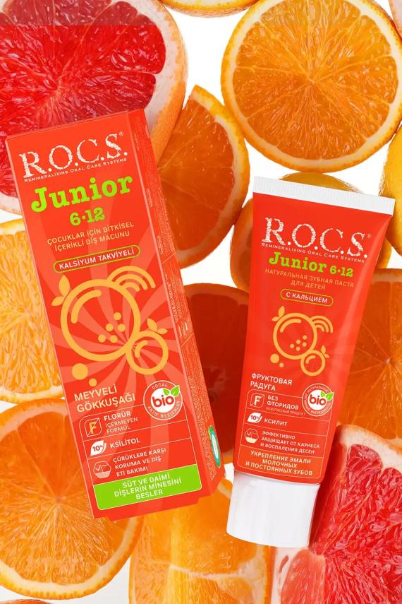 Rocs Junior 6-12 Yaş Meyveli Gökkuşağı Diş Macunu 60 ml - 3