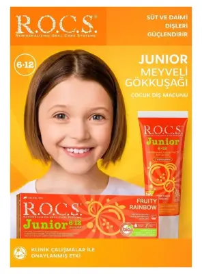 Rocs Junior 6-12 Yaş Meyveli Gökkuşağı Diş Macunu 60 ml - ROCS