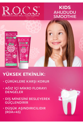 ROCS Kids Ahududu 3-7 Yaş Florürsüz Diş Macunu 35 ml - 5