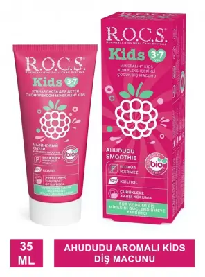 ROCS Kids Ahududu 3-7 Yaş Florürsüz Diş Macunu 35 ml - ROCS