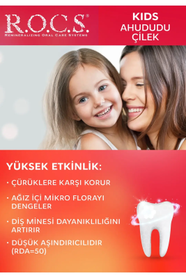 ROCS Kids Ahududu Ve Çilek 4-7 Yaş Diş Macunu 35 ml - 4