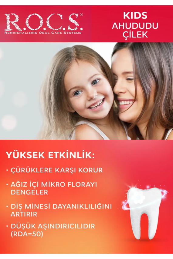 ROCS Kids Ahududu Ve Çilek 4-7 Yaş Diş Macunu 35 ml - 4