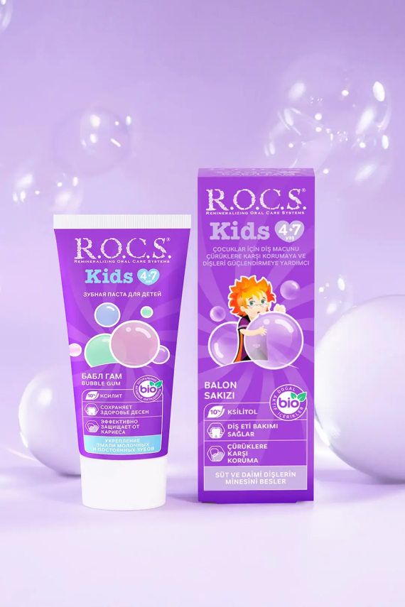 ROCS Kids Balon Sakızlı 4-7 Yaş Diş Macunu 35 ml - 3