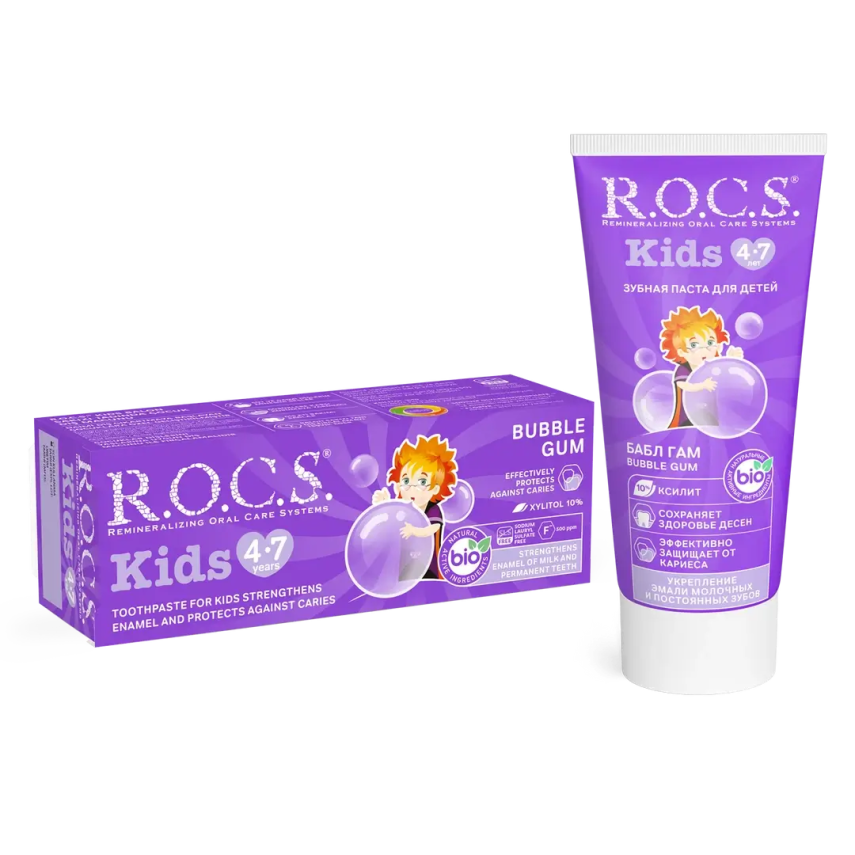 ROCS Kids Balon Sakızlı 4-7 Yaş Diş Macunu 35 ml - 1