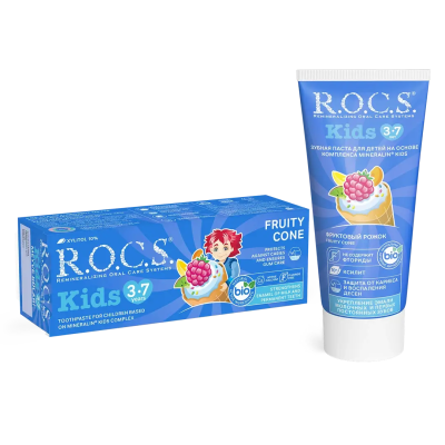 ROCS Kids Meyve Külahı 3-7 Yaş Diş Macunu - 1