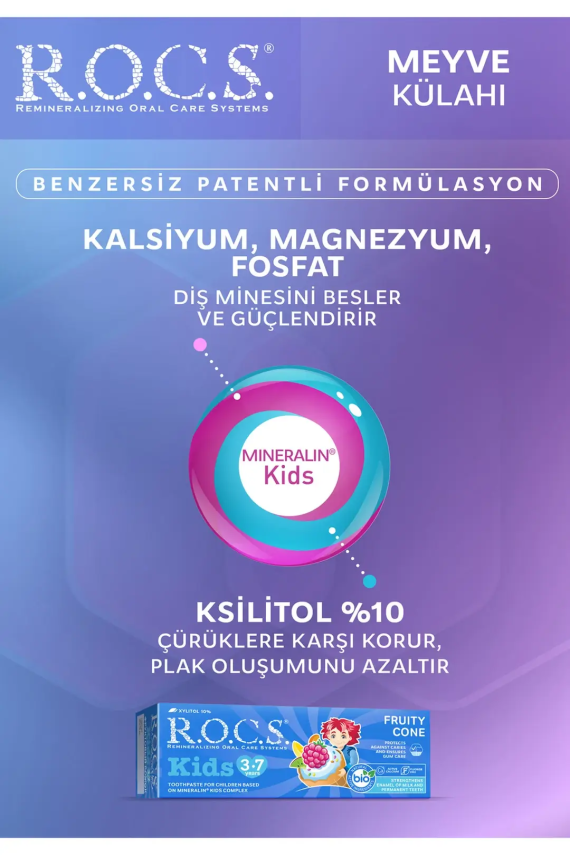 ROCS Kids Meyve Külahı 3-7 Yaş Diş Macunu - 4