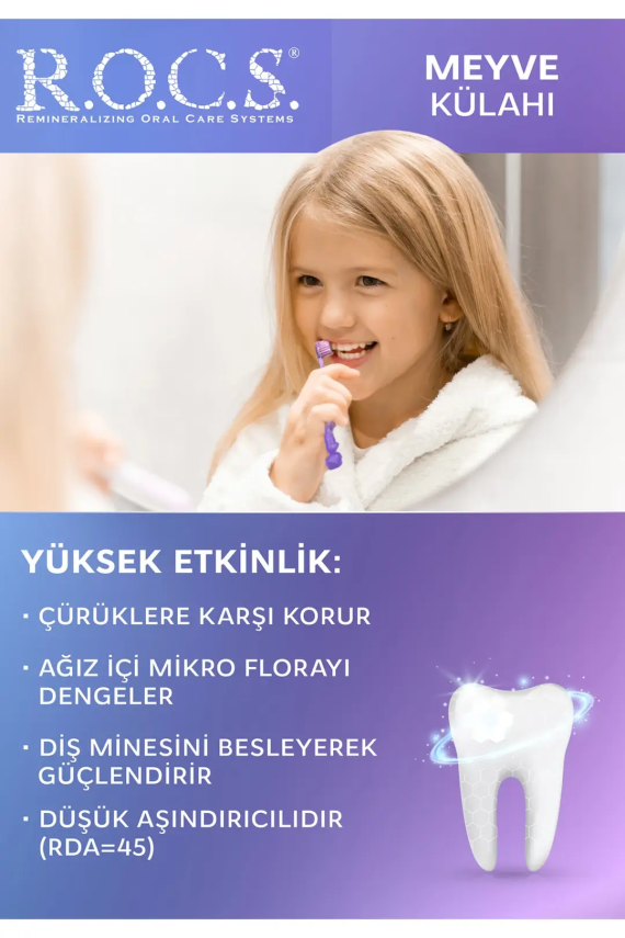 ROCS Kids Meyve Külahı 3-7 Yaş Diş Macunu - 5