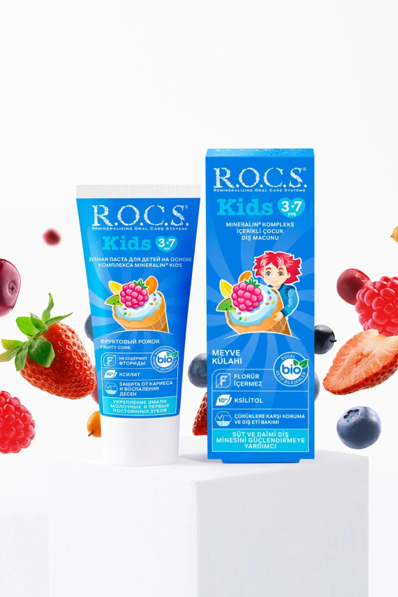 ROCS Kids Meyve Külahı 3-7 Yaş Diş Macunu - 3