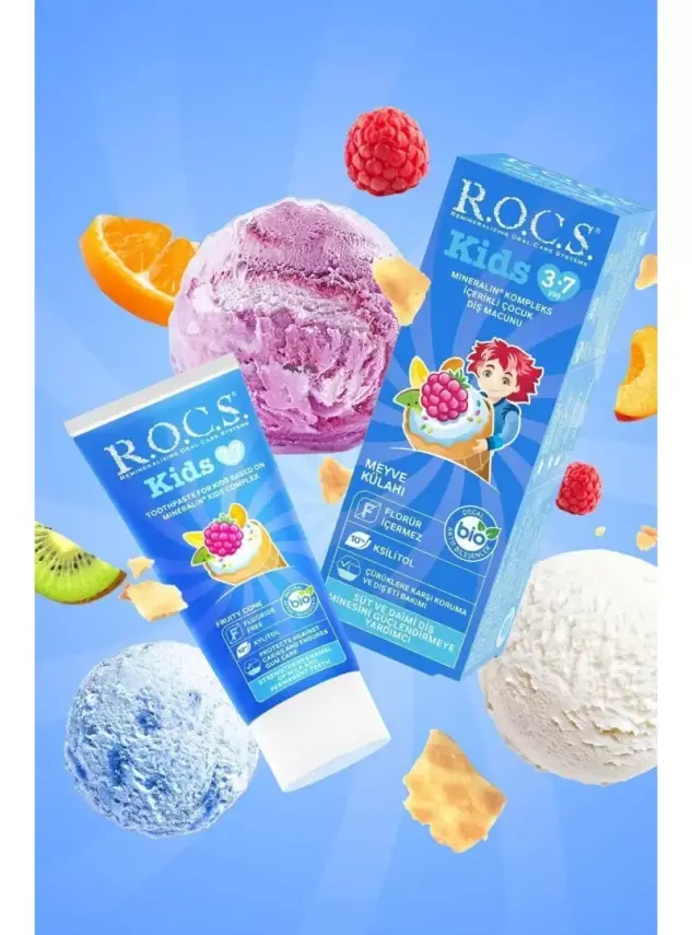ROCS Kids Meyve Külahı 3-7 Yaş Diş Macunu - 2