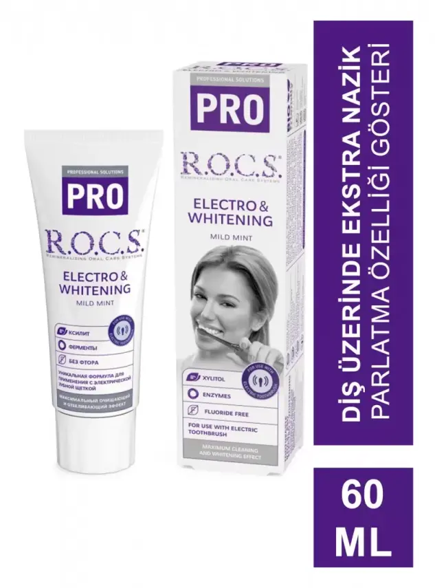 Rocs Pro Electro & Whitening Diş Macunu 60 ml - 1