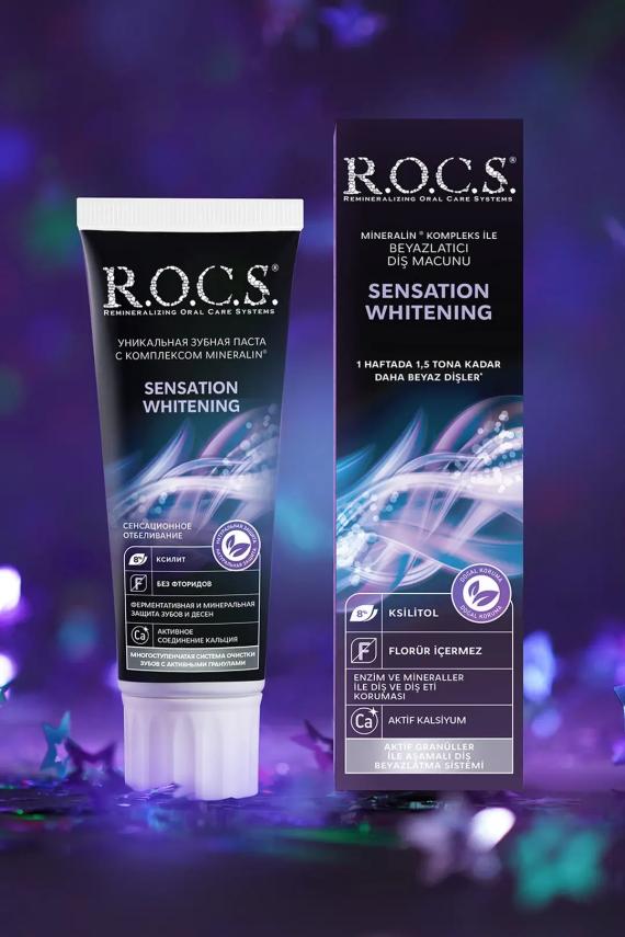 ROCS Sensation Whitening Beyazlatıcı Parlatıcı Diş Macunu 60ml - 3