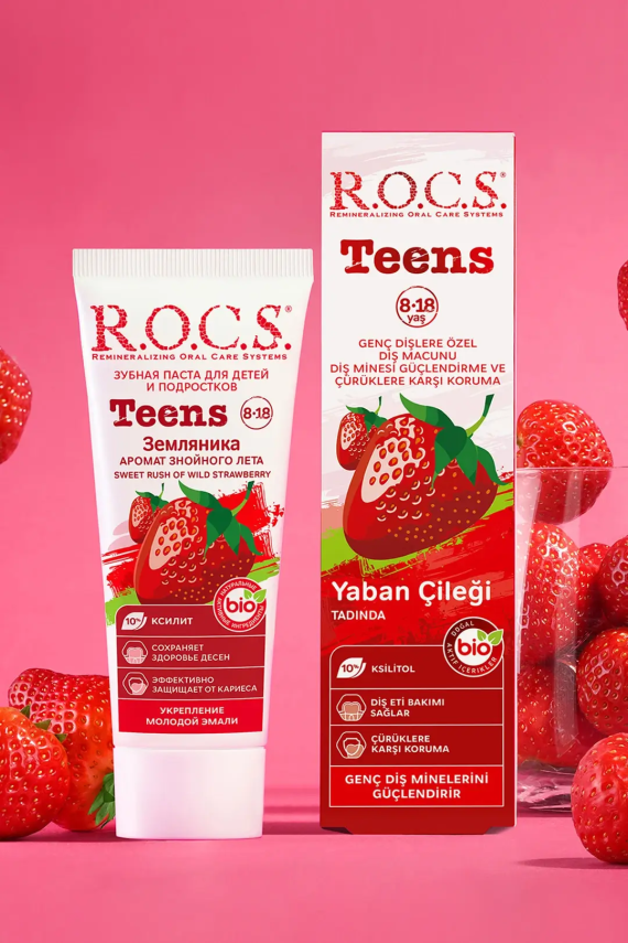 ROCS Teens Yaban Çileği Diş Macunu 60 ml - 3