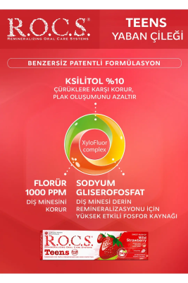 ROCS Teens Yaban Çileği Diş Macunu 60 ml - 4
