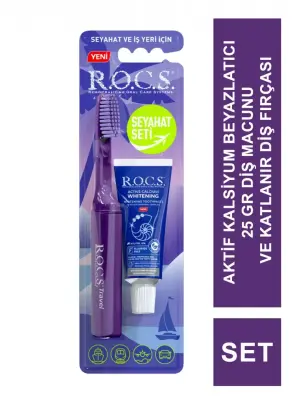 Rocs Travel Kit - Seyahat Seti - Diş Macunu + Fırça - ROCS