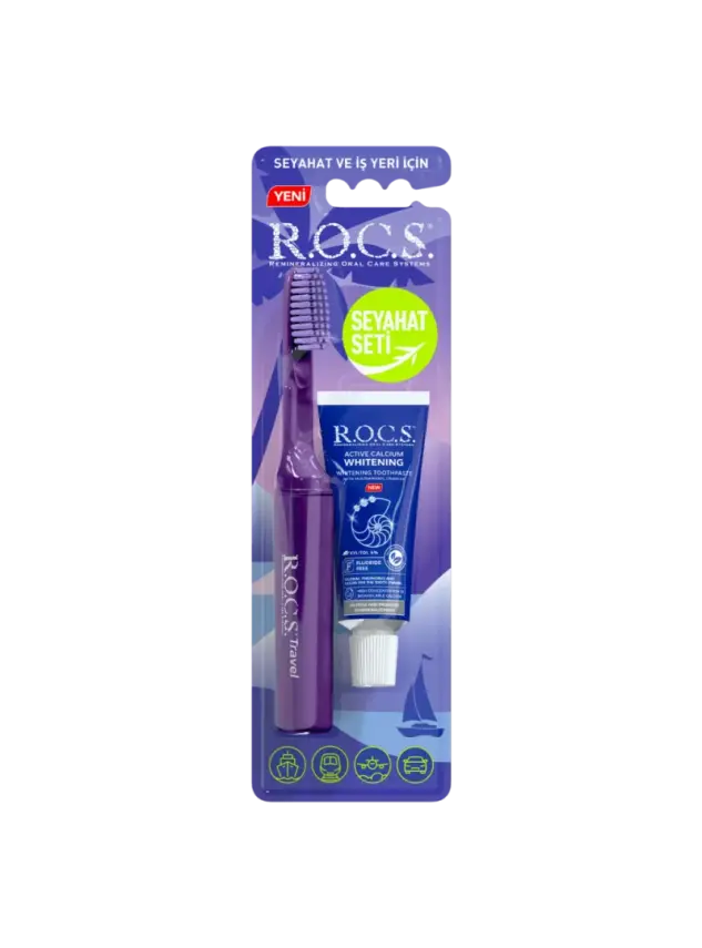 Rocs Travel Kit - Seyahat Seti - Diş Macunu + Fırça - 2