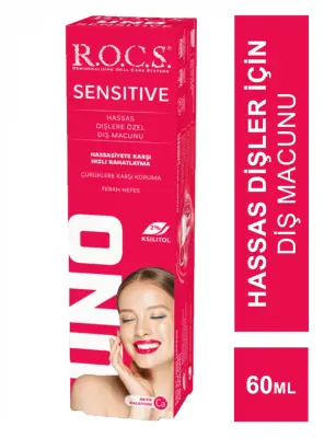 Rocs Uno Sensitive - Hassasiyet - Diş Macunu 60 ml - ROCS