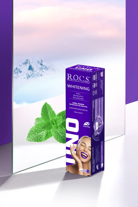 Rocs Uno Whitening - Beyazlatıcı - Diş Macunu 60 ml - 3