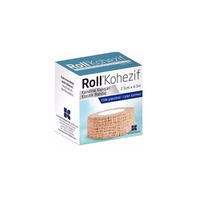 Roll Kohezif Yapışkanlı Bandaj 2,5 cm x 4,5 m - Roll