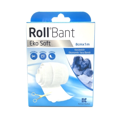 Rollbant Eko Soft Kesilebilir Ekonomik Yara Bandı 8 cm x 1 mt - Rollbant