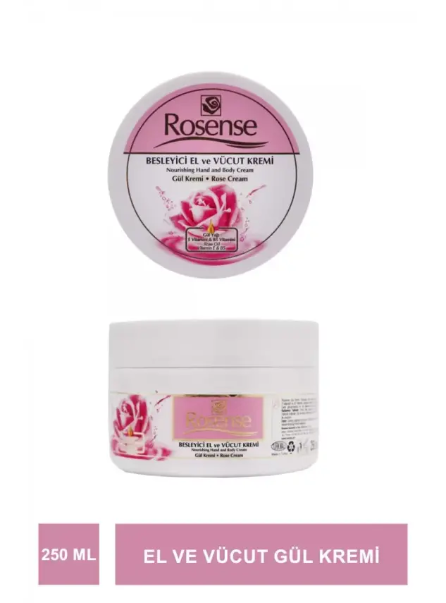 Rosense El ve Vücut Gül Kremi Kavanoz 250 ml - 1