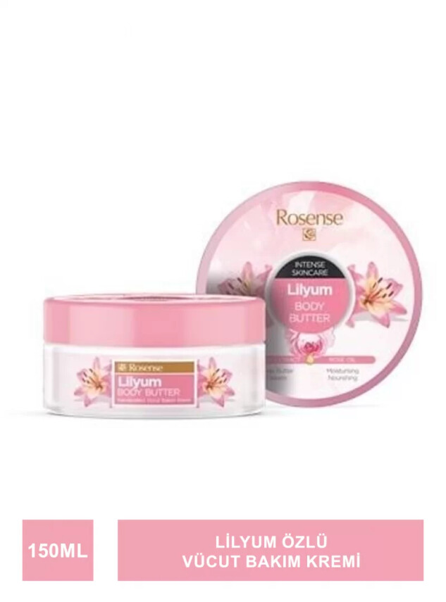 Rosense Lilyum Body Butter - Nemlendirici Vücut Bakım Kremi - 150 ml - Rosense