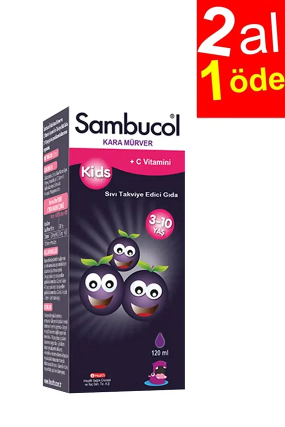 Sambucol Kids Kara Mürver Özütü Likit Şurup 120 ml - 2AL1ÖDE - 1