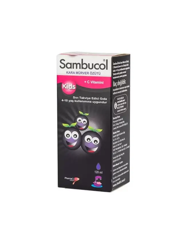 Sambucol Kids Kara Mürver Özütü Likit Şurup 120 ml - 1