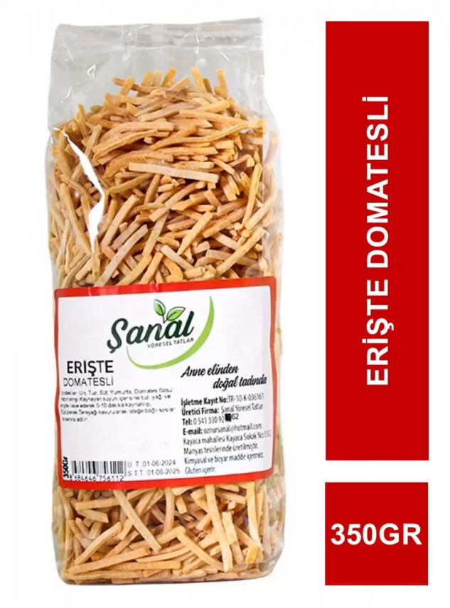 Şanal Erişte Domatesli 350gr - Şanal Yöresel Tatlar