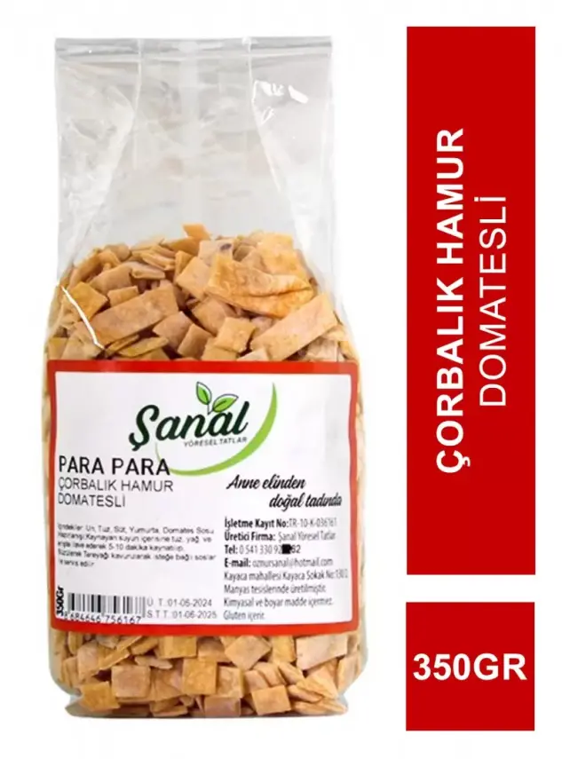 Şanal Para Para Çorbalık Hamur Domatesli 350gr - 1