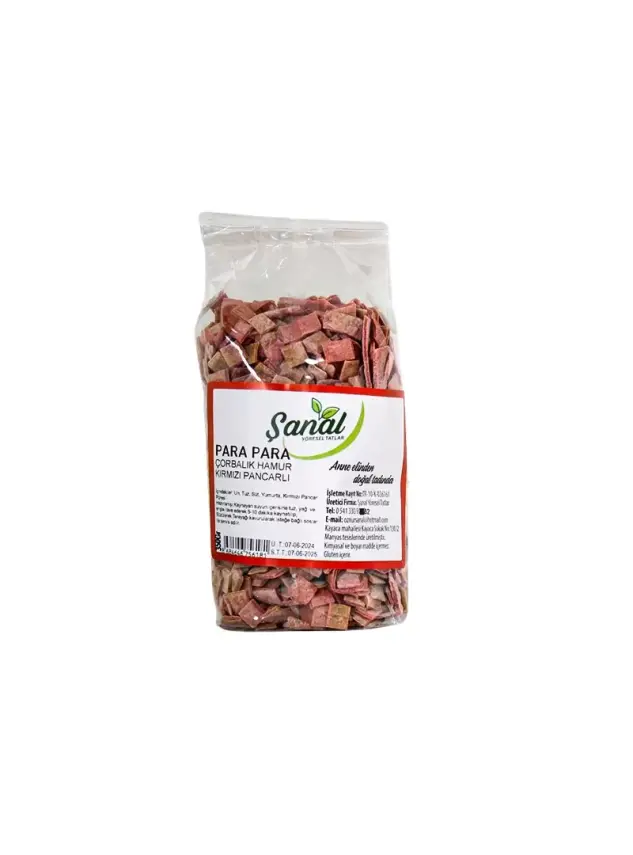 Şanal Para Para Çorbalık Hamur Kırmızı Pancarlı 350gr - 2