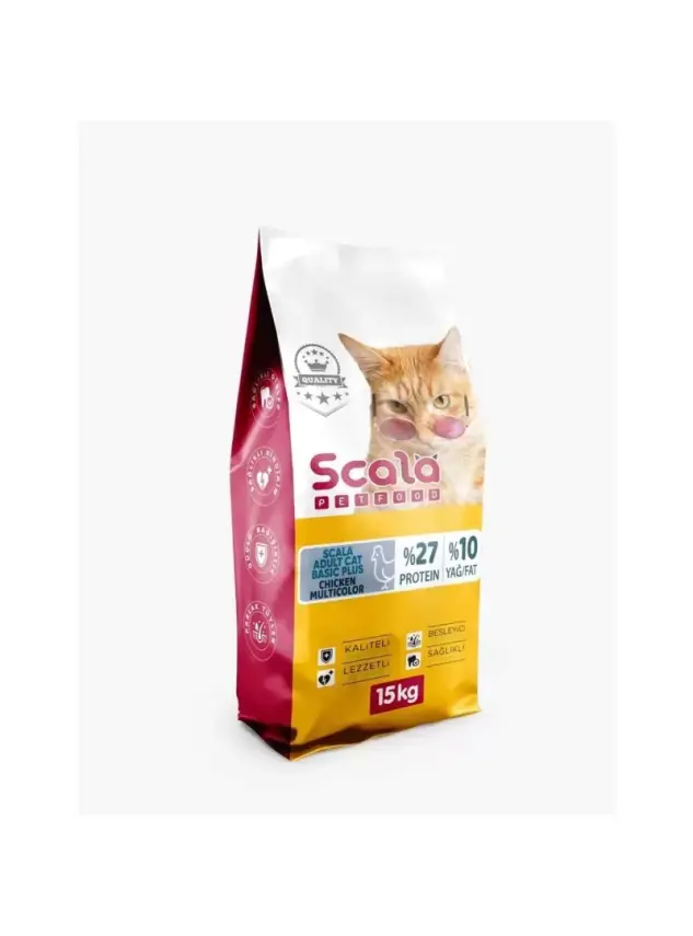 Scala Adult Cat Basıc Plus 27/10 MultiColor (Renkli Taneli) 15 Kg - 1