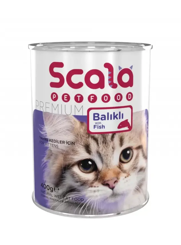 Scala Balıklı Yavru Kedi Konservesi 400 gr - 1