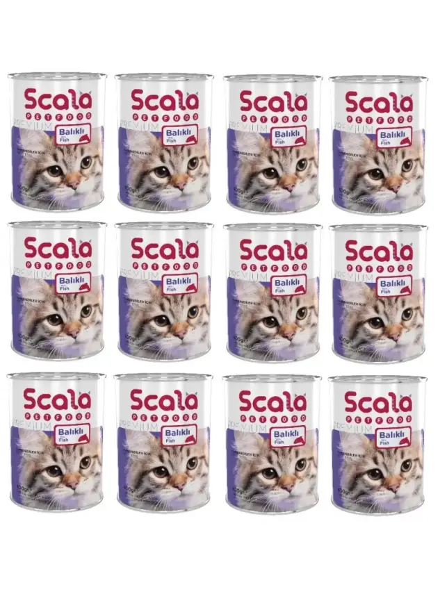 Scala Balıklı Yavru Kedi Maması Konservesi 12 Adet 400 gr - 1