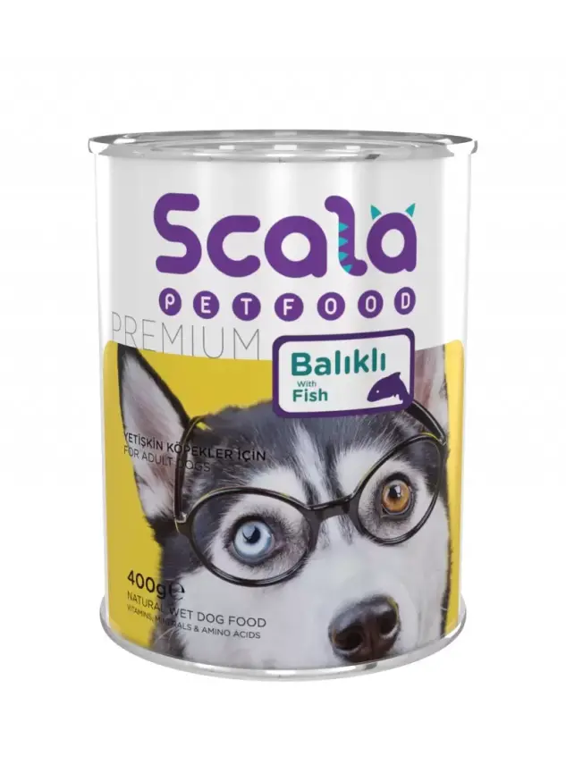 Scala Balıklı Yetişkin Köpek Konservesi 400 gr - 1