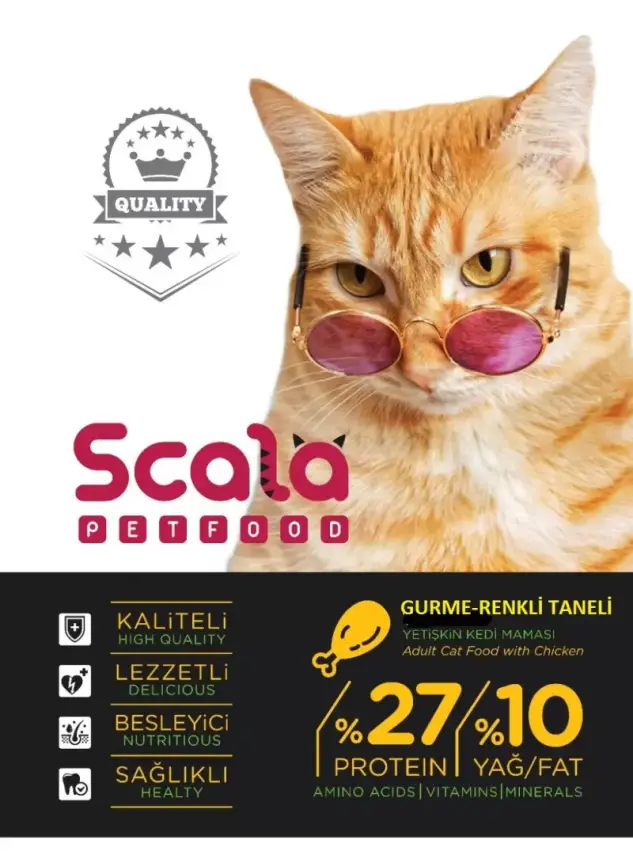 Scala Gurme Renkli Yetişkin Kedi Maması 10 kg - 1