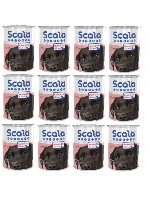 Scala Kırmızı Etli Yavru Köpek Maması Konservesi 12 Adet 400 gr - 1