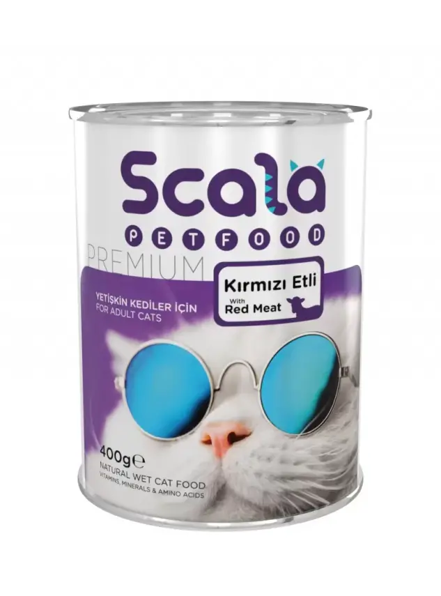 Scala Kırmızı Etli Yetişkin Kedi Konservesi 400 gr - 1