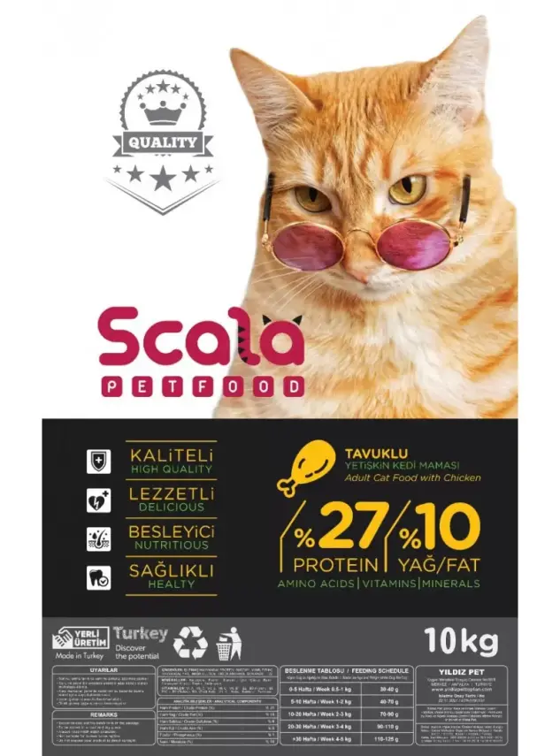 Scala Tavuk Etli Yetişkin Kedi Maması 10 kg - 1