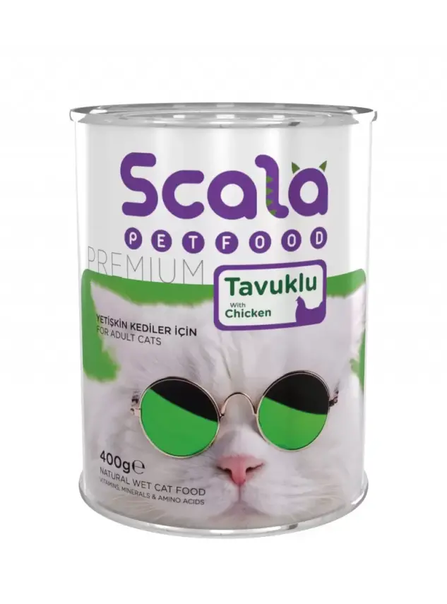 Scala Tavuklu Yetişkin Kedi Konservesi 400 gr - 1